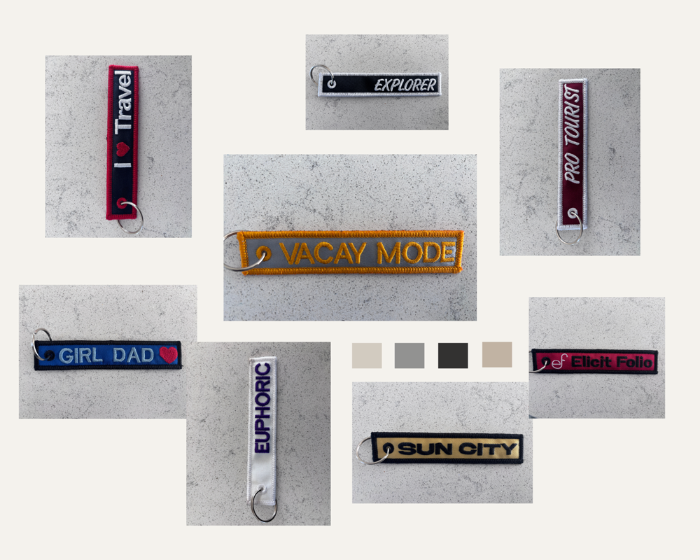 Custom Embroidered Luggage Tag