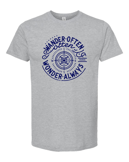 Wander-travel-vacation-tshirt-white