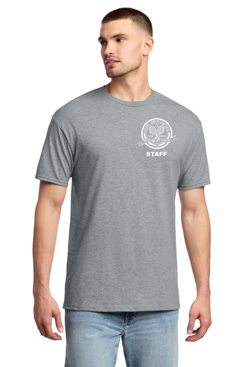 OPRC men's heathered grey tshirt with logo/Staff in white